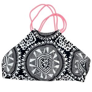 asymmetrical cross back Swim bikini Top